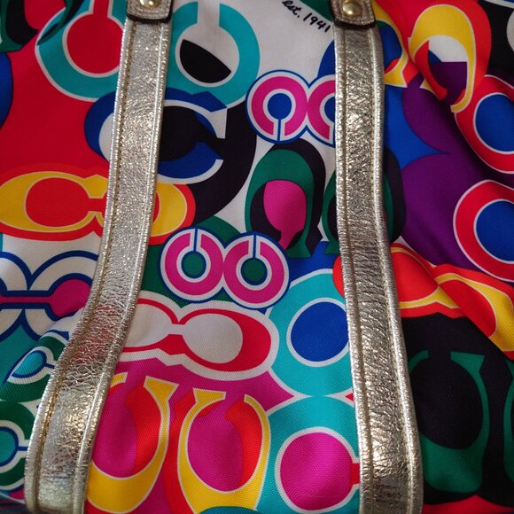 Coach Multicolor Poppy Tote - Picture 7 of 15